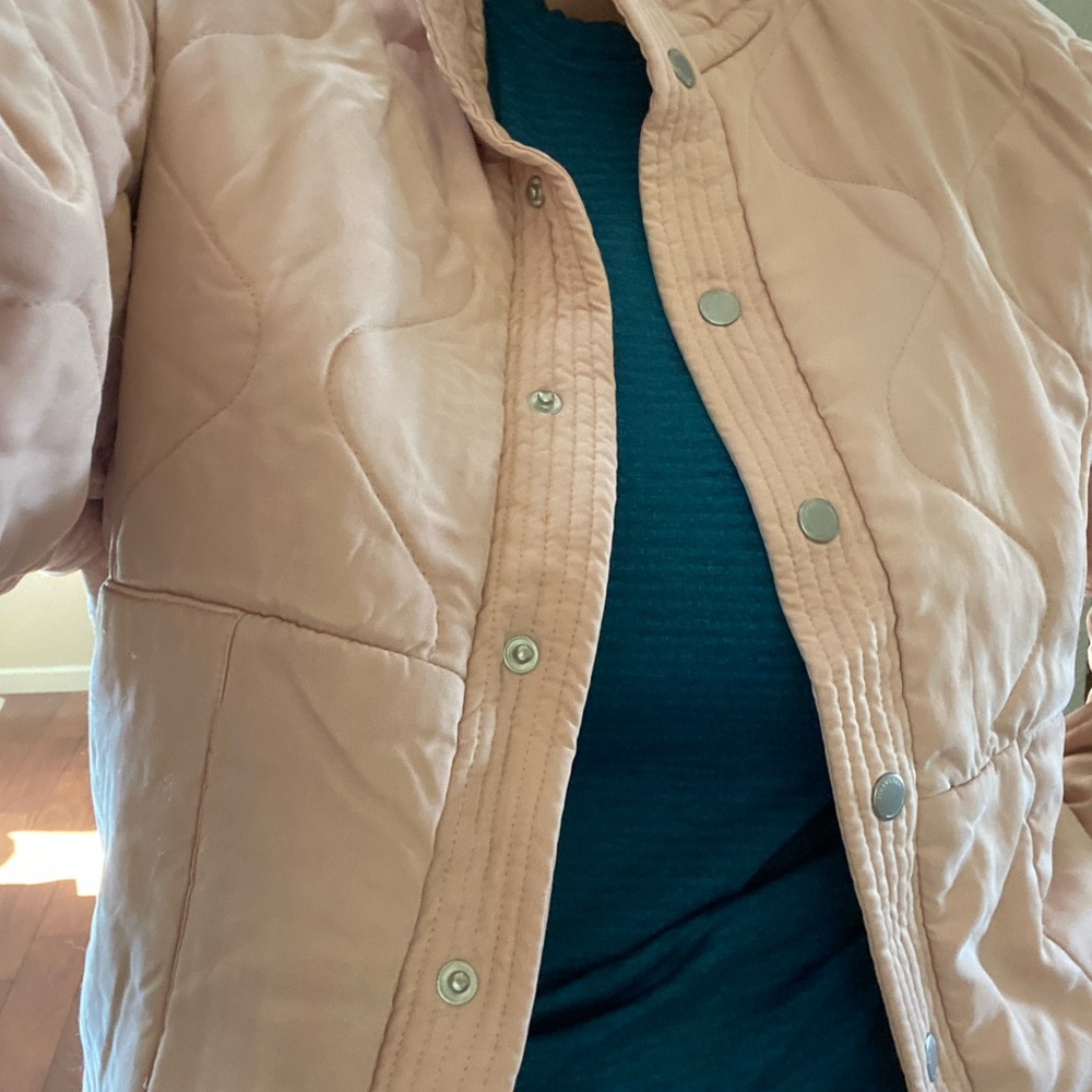 Peach quilted jacket